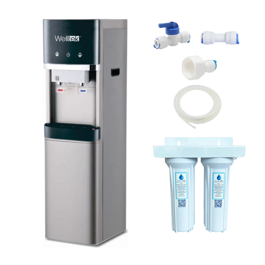 HydroLife Dispensador de Agua Fría/Caliente POU (Piso) con Purificación HydroLife